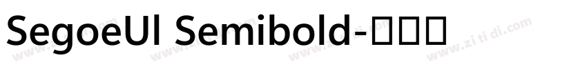 SegoeUl Semibold字体转换